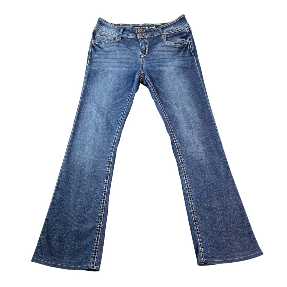Wallflower Luscious Curvy Fit Women's Bootcut Jeans Blue Denim Size 13 WBM12414O